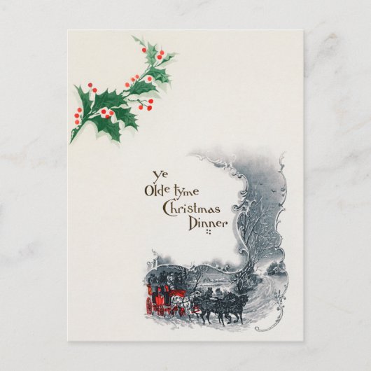 Paardentransport met Kerstmis Feestdagenkaart (Voorkant)