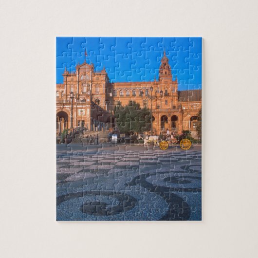 Paardentrekken in het Plaza de Espana in Legpuzzel (Verticaal)