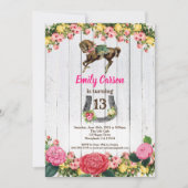 Paardenuitnodiging voor het achterrijden van paard kaart (Voorkant)