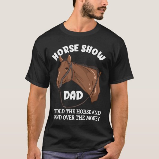 Paardenvader Show Funny Barrel Racing T-shirt (Voorkant)