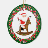 Paardenvakantie cadeau keramisch ornament (Links)