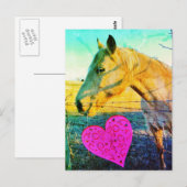 Paardenvalentijn  reto briefkaart (Voorkant / Achterkant)