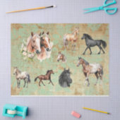 Paardenvariëteit voor decoupage, achtergrond tissuepapier (Craft)