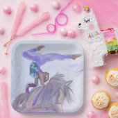 Paardenvaulting Papieren Bordje (Feest)