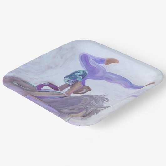 Paardenvaulting Papieren Bordje (Gebogen)