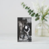 Paardenveerdiensten - Hoofrand en schoen Visitekaartje (Staand voorkant)