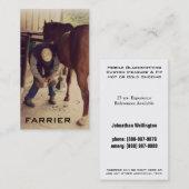 Paardenveerdiensten - Hoofrand en schoen Visitekaartje (Voorkant / Achterkant)