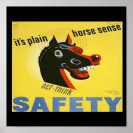 Paardenveiligheid Wereldoorlog II Afdrukken Poster