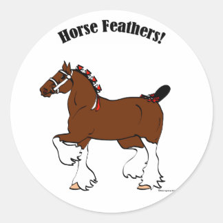 Paardenveren! Ronde Sticker