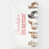 Paardenverjaardag Achtergrond Pony Party Banner (Verticaal)