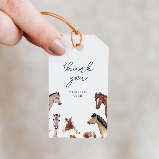 Paardenverjaardag Bedankt Cadeau Labels Cadeaulabel