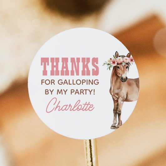 Paardenverjaardag Pony Party Stickers