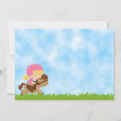 Paardenverjaardag uitnodiging voor meisjes (Achterkant)