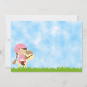 Paardenverjaardag uitnodiging voor meisjes (Achterkant)