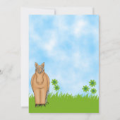 Paardenverjaardag uitnodiging voor meisjes (Achterkant)