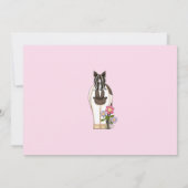 Paardenverjaardag uitnodiging voor meisjes (Achterkant)