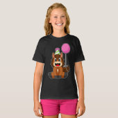 Paardenverjaardagsfeestballon pet t-shirt (Voorkant volledig)