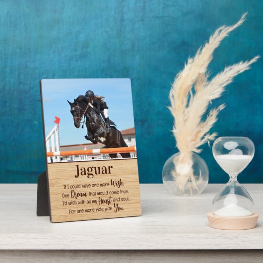 Paardenverlies Gift Photo Horse Memorial Fotoplaat (Zijkant)