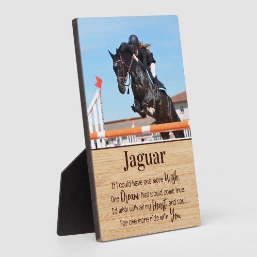 Paardenverlies Gift Photo Horse Memorial Fotoplaat (Zijkant)