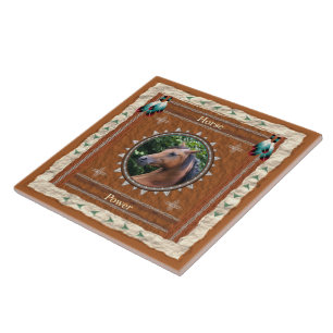 Paardenvermogen — keramische Tegel Tegeltje