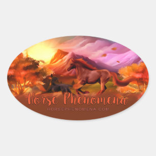 Paardenverschijnselen Herfst Sticker