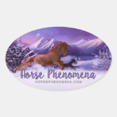 Paardenverschijnselen Winter Sticker (Voorkant)