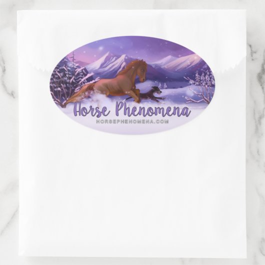 Paardenverschijnselen Winter Sticker (Tas)