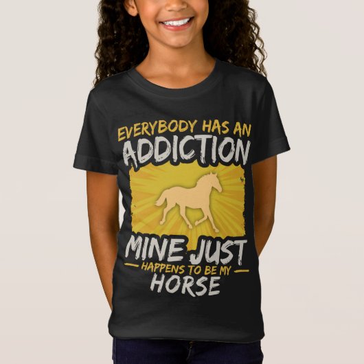Paardenverslaving Funny Boerderij Dierenvriend T-shirt (Voorkant)