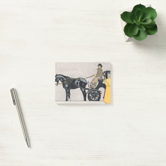 Paardenvervoer (1898) door Edward Penfield. Post-it® Notes (Kantoor)
