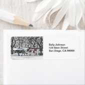 Paardenvervoer in New York City Etiket (Insitu)