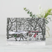 Paardenvervoer in New York City Invitation Kaart (Staand voorkant)