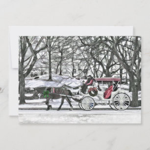 Paardenvervoer in New York City Invitation Kaart
