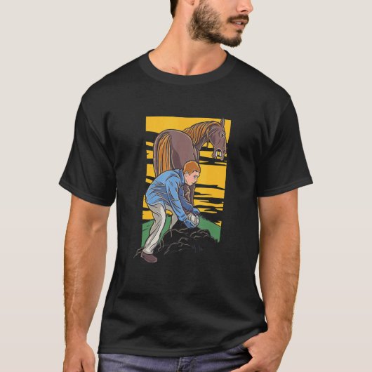 Paardenverzorger T-shirt (Voorkant)
