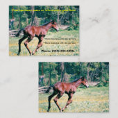 Paardenveulen galopperende Visitekaartjes (Voorkant / Achterkant)