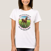 Paardenveulen Groene weide T-shirt (Voorkant)