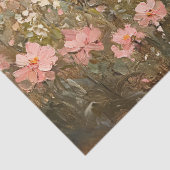 Paardenveulen met Blush Roze Bloemen Decoupage Tissuepapier (Detail)