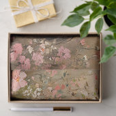Paardenveulen met Blush Roze Bloemen Decoupage Tissuepapier (Geschenk)