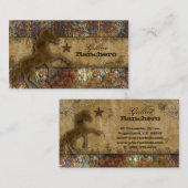 PaardenVisitekaartje Westerne Vintage Damask Rust Visitekaartje (Voorkant / Achterkant)