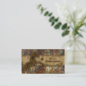 PaardenVisitekaartje Westerne Vintage Damask Rust Visitekaartje (Staand voorkant)