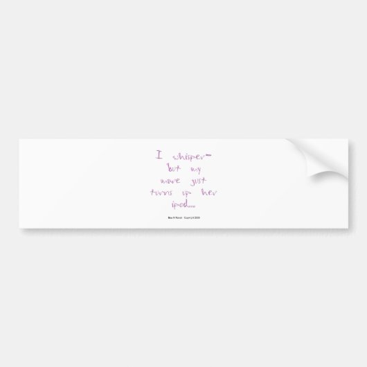 Paardenvisser: Mare met Ipod Bumpersticker (Voorkant)