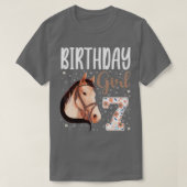 paardenvlees 7e verjaardag meisje B-dag 7 jaar T-shirt (Design voorkant)