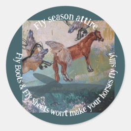 paardenvlieger ronde sticker