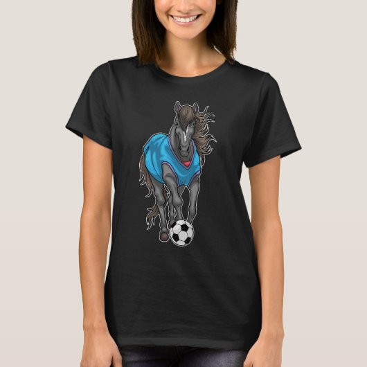 Paardenvoetballer Voetbal T-shirt (Voorkant)