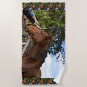 Paardenvriend Forever, keukenhanddoek Strandlaken (Voorkant)