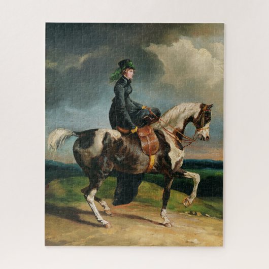 Paardenvrouw 19e-eeuws schilderij puzzel (Verticaal)