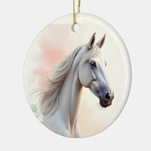 Paardenvrouw Ze is schoonheid en Grace Water Keramisch Ornament (Links)