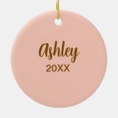 Paardenvrouw Ze is schoonheid en Grace Water Keramisch Ornament (Achterkant)