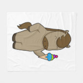 Paardenwafelijs Fleece Deken (Voorkant (Horizontaal))