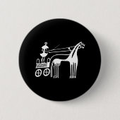 Paardenwagen Harnas Racing Griekse kunst Ronde Button 5,7 Cm (Voorkant)