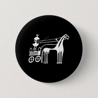 Paardenwagen Harnas Racing Griekse kunst Ronde Button 5,7 Cm